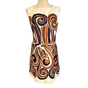 NEW Vintage Alex Coleman 70s Psychedelic ModDress  Long Sleeve Deadstock